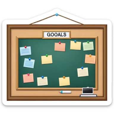 bulletin board reachable goals progress sticker