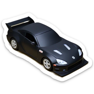 Precise wide-body pearl-black Cardstock Papercraft fr-s racecar sticker