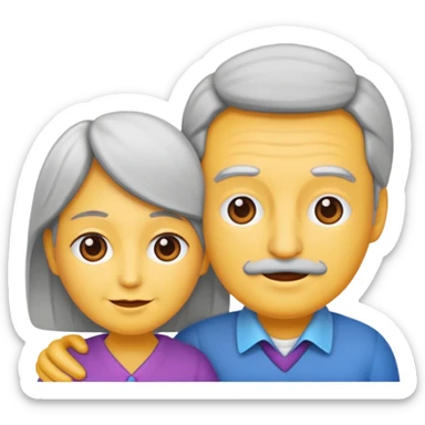 pareja mayor de edad sticker