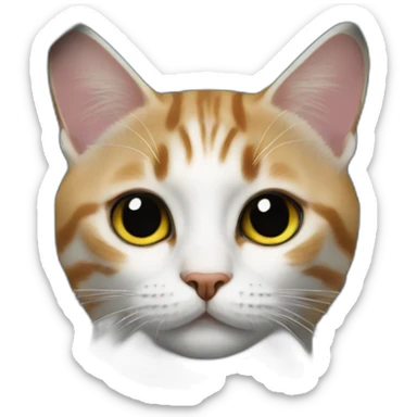 A cat in an advanced astronaut suit in space sticker