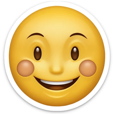 A smiley with half yellow and half brown face smiling sticker