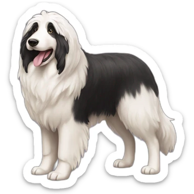 Dog old engliish sheepdog full-height sticker