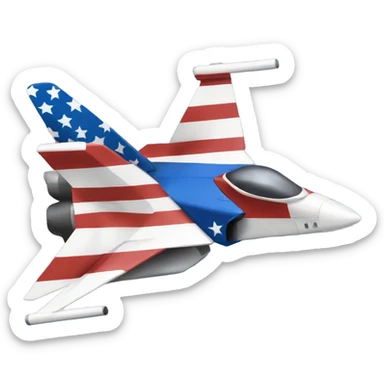George Washington flying a patriotic themed fighter jet sticker