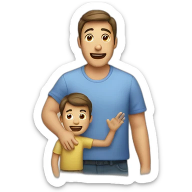 Man hearing a son sticker