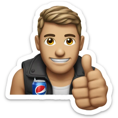 a men face with thums up sticker