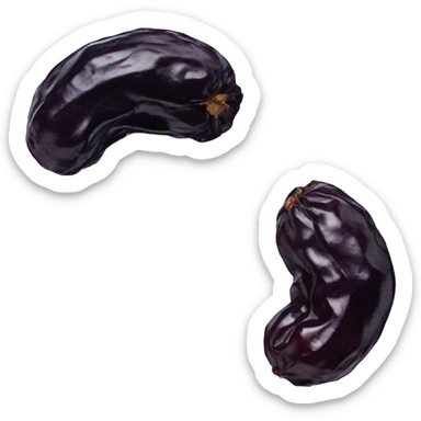 two dried prune sticker