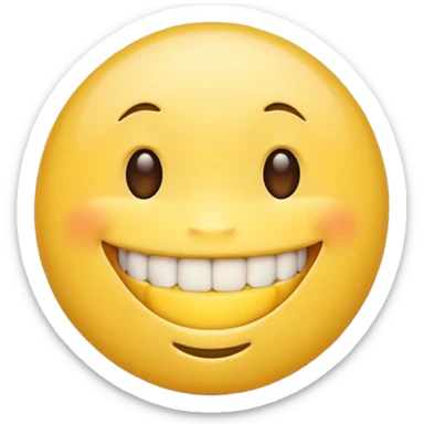 A SMILING EMOJI WITH BRACES sticker