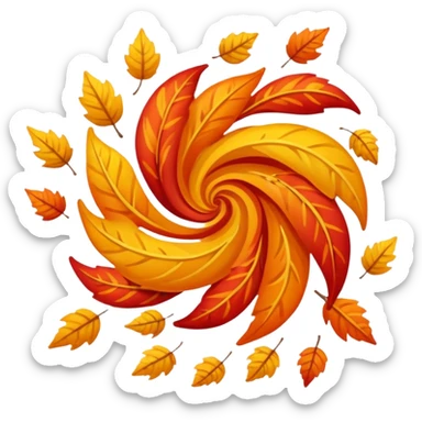 Wind Blowing Leaves sticker