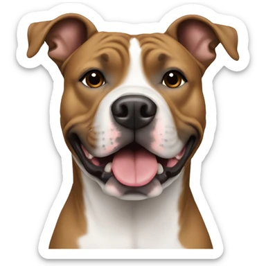 Happy American Staffordshire Terrier sticker