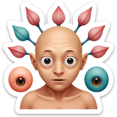 cinematic -  69 hieronymus bosch phantasmagorical mutated beings - human hybrids sticker