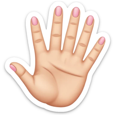 Yvl hand emoji three fingers excluding pinky and index  sticker