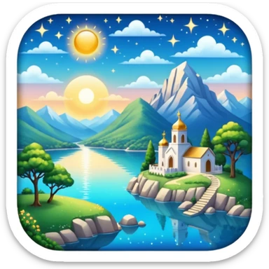 gorgeous beautiful sparkly divine spiritual aesthetic full scenic SCENERY sticker