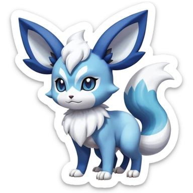 Meowstic-Absol-Minccino-Glaceon-Pokémon-Fakémon-creature sticker