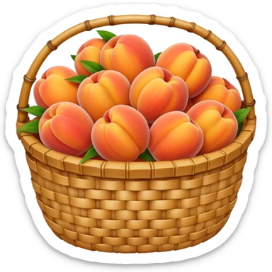  bamboo-basket,-peaches sticker