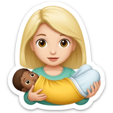 Um bebê loiras com asas sticker