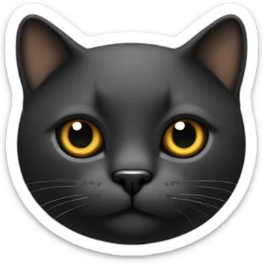 Gato negro flaco sticker