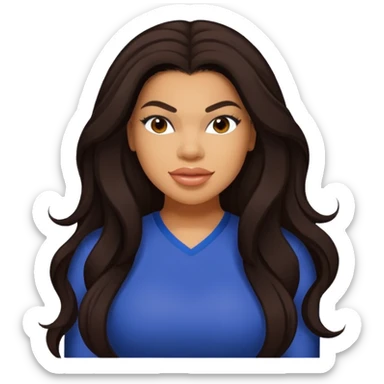 Jordin Sparks with long dark brown hair sticker