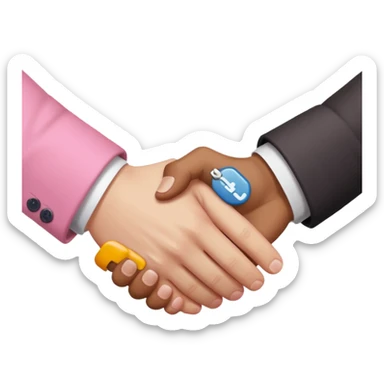 pink handshake sticker