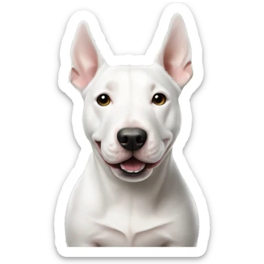 White bull terrier with pile of cash  sticker