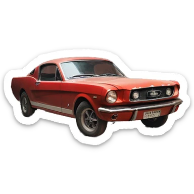 Mustang in old delhi sticker