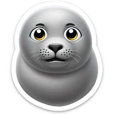 a seal turning it's head and looking awkward sticker