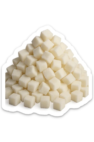 monagna di zollette di zucchero, iperrealistico 4k sticker