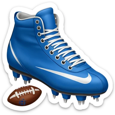 blue american football shoes sticker