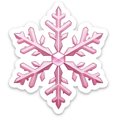 Baby pink snowflake sticker