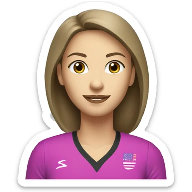 beautiful woman, straight light brown hair, aqua eyes. With male, handsome, bald, beard, aqua eyes. Pickleball clothes  sticker