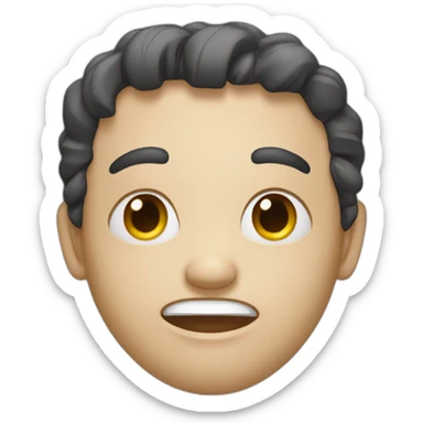 Face pleading and smiling sticker