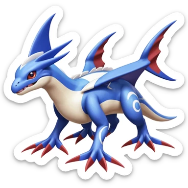 Noivern-Kyogre-Latios-Lugia-Fakémon-hybrid-creature (full body)  sticker