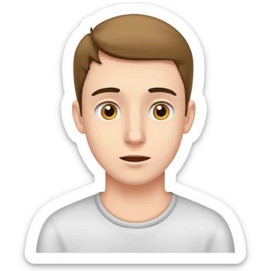 young man hearing impairment sticker