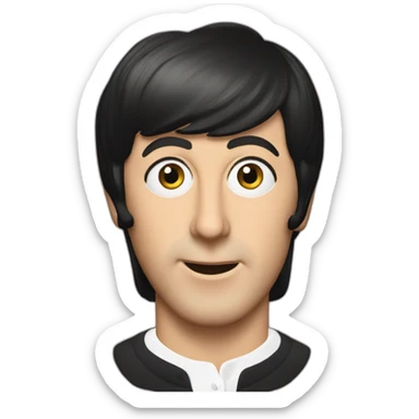 paul mccartney in 1964 sticker