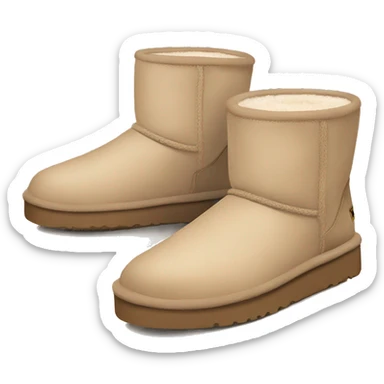Beige aesthetic ugg sticker