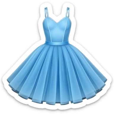 cinematic-realistic-blue-tutu,-layers-of-fine,-soft-tulle-forming-a-voluminous-and-airy-skirt,-delicate-folds-catching-the-light,-slightly-frayed-edges-adding-authenticity,-glowing-softly-with-a-warm-and-ethereal-elegance sticker