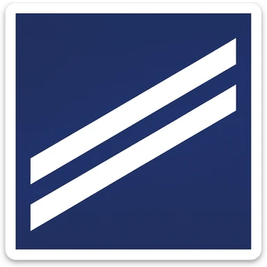 Create a minimal and clean navy blue square background with two white diagonal stripes. No eagle or extra details. Match the style of the provided reference image. sticker