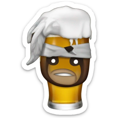 Uno squalo che beve la birra sticker