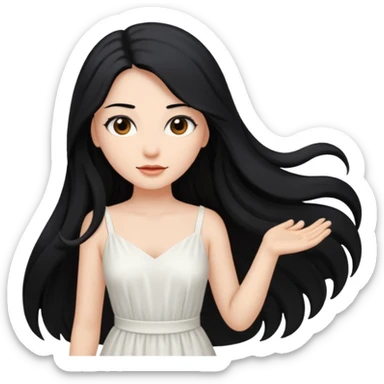 ca you make her hair a little longer please sticker