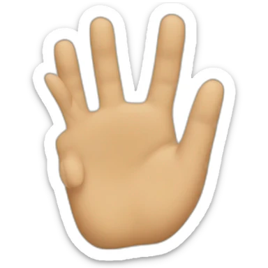 une main humaine levant trois doigts sticker