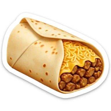 Hexagon burrito sticker