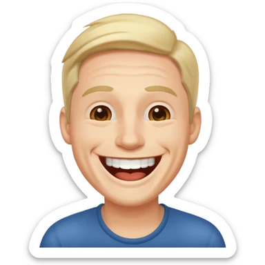 man laughing like he knows everything sticker