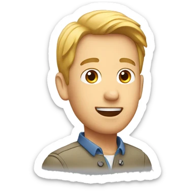 guy with hearing aid sticker