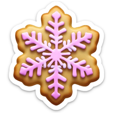 pink snowflake cookie  sticker