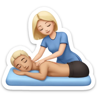 Masaje en la espalda  sticker