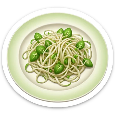 Bean sprouts laid on plate sticker
