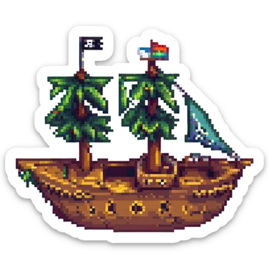 pirate ship sticker