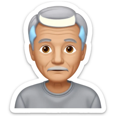 una imagen de un abuelo de 63 años sin bata medica sticker