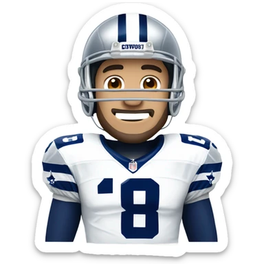 tony romo in dallas cowboys uniform  sticker