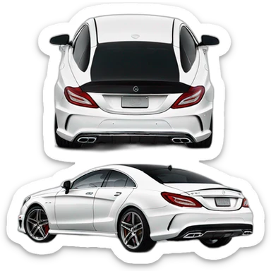 white cls 63 back view and side view sticker