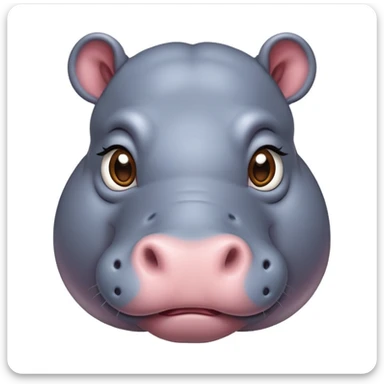 A cute female hippo  sticker